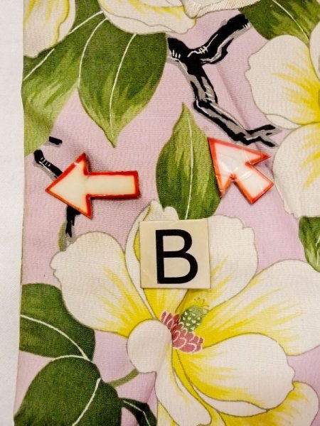 画像8: N0216L 名古屋帯 女性用着物 シルク(正絹)  淡い 桃色 花 【中古】 【USED】 【リサイクル】 ★★☆☆☆ (8)