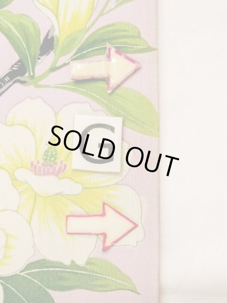 画像13: N0216L 名古屋帯 女性用着物 シルク（正絹）  淡い 桃色 花 【中古】 【USED】 【リサイクル】 ★★☆☆☆ (13)