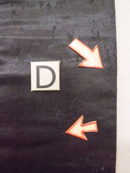 画像10: N0216O 名古屋帯 女性用着物 シルク(正絹)   黒 笹 【中古】 【USED】 【リサイクル】 ★★☆☆☆ (10)