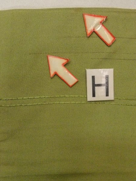 画像14: N0216P 名古屋帯 女性用着物 シルク(正絹) 淡い 灰色がかった 黄緑色 菊 【中古】 【USED】 【リサイクル】 ★★☆☆☆ (14)