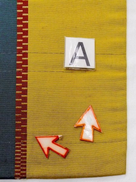 画像7: N0216S 名古屋帯 女性用着物 シルク(正絹)  鮮やか 黄色 縞 【中古】 【USED】 【リサイクル】 ★★☆☆☆ (7)