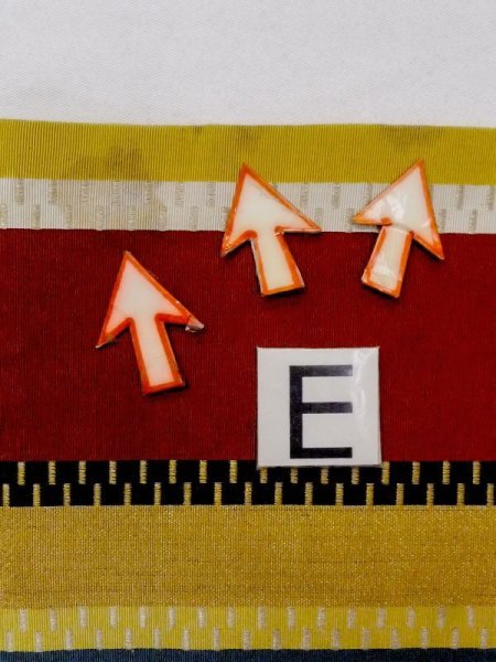 画像11: N0216S 名古屋帯 女性用着物 シルク(正絹)  鮮やか 黄色 縞 【中古】 【USED】 【リサイクル】 ★★☆☆☆ (11)