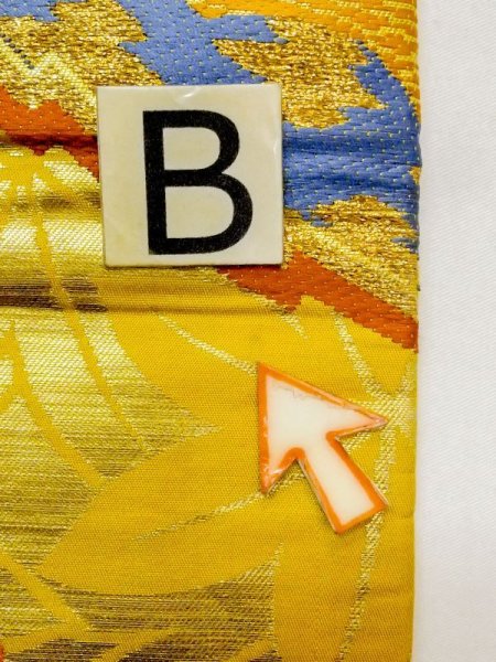 画像8: N0216T 名古屋帯 女性用着物 シルク(正絹)   マルチカラー もみじ 【中古】 【USED】 【リサイクル】 ★★☆☆☆ (8)