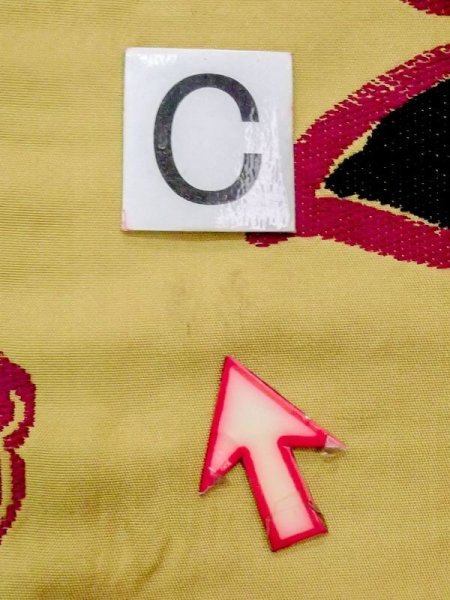 画像9: N0217B 名古屋帯 女性用着物 シルク(正絹)  灰色がかった 黄色 花 【中古】 【USED】 【リサイクル】 ★★☆☆☆ (9)