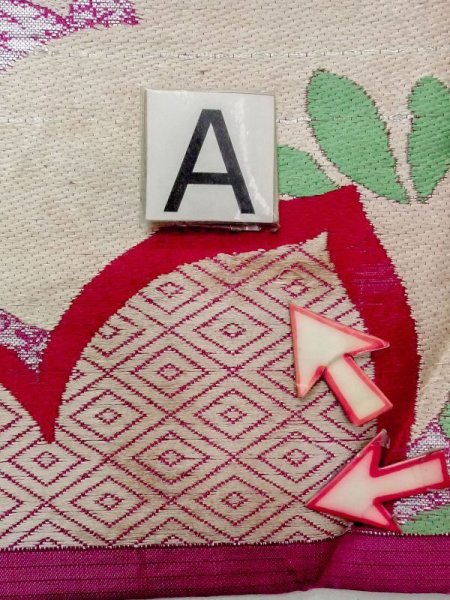 画像7: N0217C 名古屋帯 女性用着物 シルク(正絹)  鮮やか 桃色 ききょう 【中古】 【USED】 【リサイクル】 ★☆☆☆☆ (7)