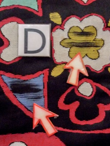 画像10: N0217D 名古屋帯 女性用着物 シルク(正絹)   黒 唐草 【中古】 【USED】 【リサイクル】 ★☆☆☆☆ (10)