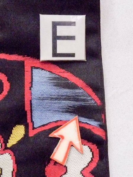 画像11: N0217D 名古屋帯 女性用着物 シルク(正絹)   黒 唐草 【中古】 【USED】 【リサイクル】 ★☆☆☆☆ (11)