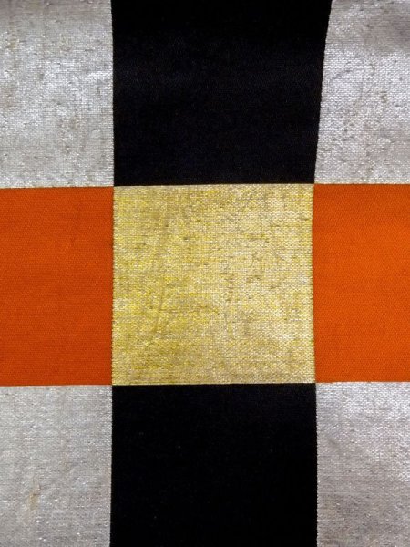 画像4: N0227E 袋帯 女性用着物 シルク(正絹)   マルチカラー チェック柄 【中古】 【USED】 【リサイクル】 ★★☆☆☆ (4)