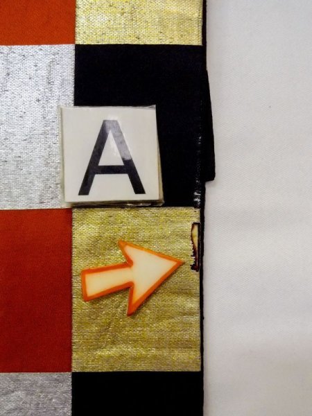 画像14: N0227E 袋帯 女性用着物 シルク(正絹)   マルチカラー チェック柄 【中古】 【USED】 【リサイクル】 ★★☆☆☆ (14)