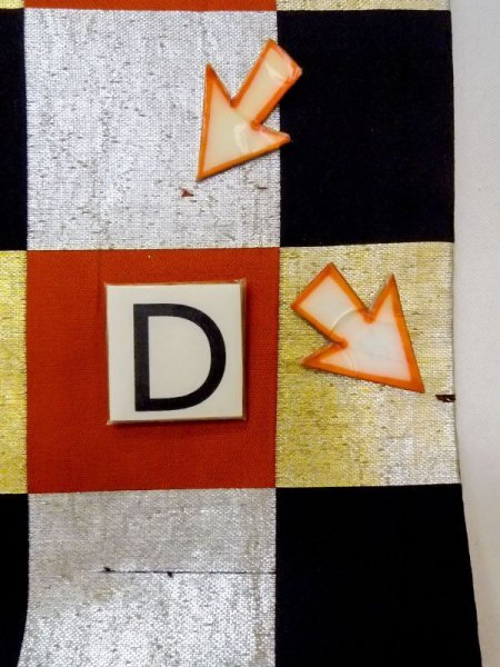 画像17: N0227E 袋帯 女性用着物 シルク(正絹)   マルチカラー チェック柄 【中古】 【USED】 【リサイクル】 ★★☆☆☆ (17)