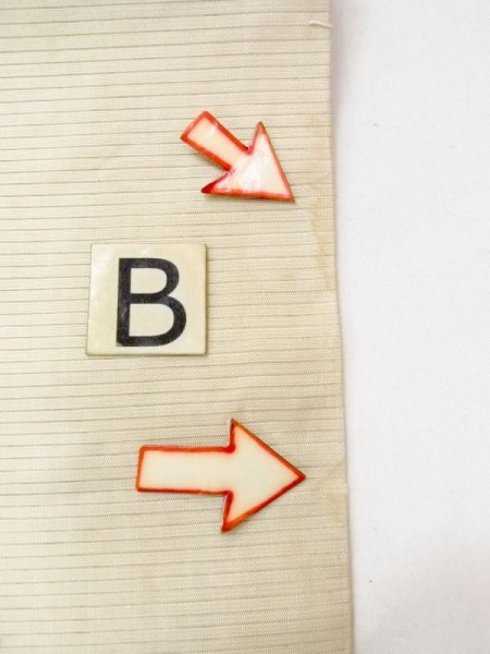 画像20: N0227I 袋帯 女性用着物 シルク(正絹)   アイボリー 菊 【中古】 【USED】 【リサイクル】 ★★☆☆☆ (20)