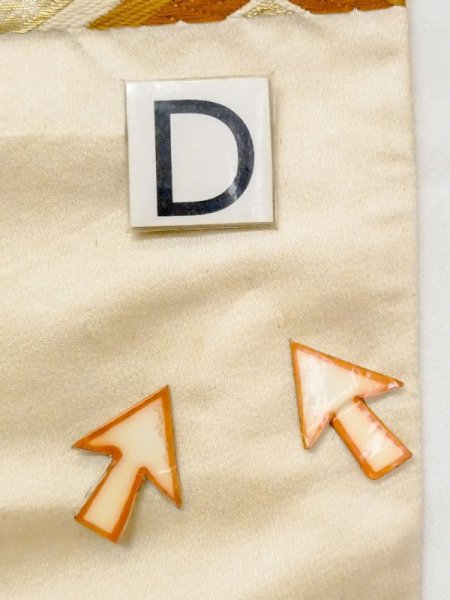 画像15: N0227L 袋帯 女性用着物 シルク(正絹)   アイボリー 菊 【中古】 【USED】 【リサイクル】 ★★☆☆☆ (15)