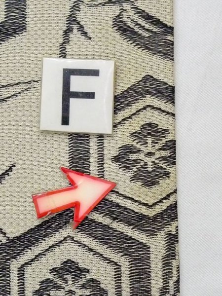 画像15: N0227O 袋帯 女性用着物 シルク(正絹) 淡い 灰色がかった オリーブ 笹 【中古】 【USED】 【リサイクル】 ★★☆☆☆ (15)