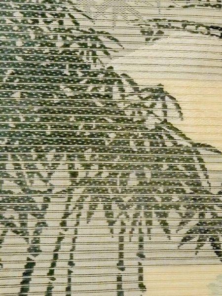 画像3: N0227V 袋帯 女性用着物 シルク(正絹)   アイボリー 竹 【中古】 【USED】 【リサイクル】 ★★☆☆☆ (3)