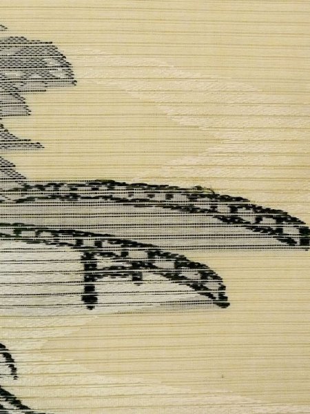 画像5: N0227V 袋帯 女性用着物 シルク(正絹)   アイボリー 竹 【中古】 【USED】 【リサイクル】 ★★☆☆☆ (5)