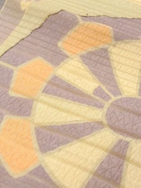 画像9: N0227Z 袋帯 女性用着物 シルク(正絹)   アイボリー 流水 【中古】 【USED】 【リサイクル】 ★☆☆☆☆ (9)