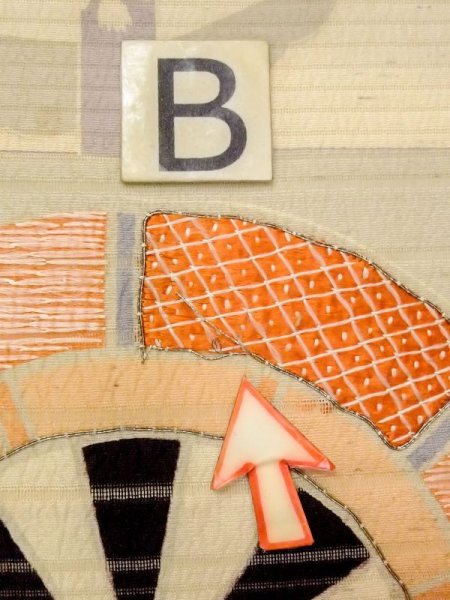 画像13: N0227Z 袋帯 女性用着物 シルク(正絹)   アイボリー 流水 【中古】 【USED】 【リサイクル】 ★☆☆☆☆ (13)