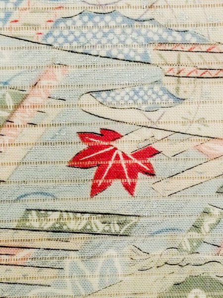 画像4: N0228B 袋帯 女性用着物 シルク(正絹)   アイボリー 花 【中古】 【USED】 【リサイクル】 ★★☆☆☆ (4)