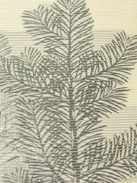 画像3: N0228C 袋帯 女性用着物 シルク(正絹)   アイボリー 木 【中古】 【USED】 【リサイクル】 ★★☆☆☆ (3)