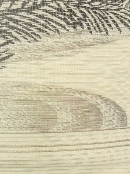 画像4: N0228C 袋帯 女性用着物 シルク(正絹)   アイボリー 木 【中古】 【USED】 【リサイクル】 ★★☆☆☆ (4)