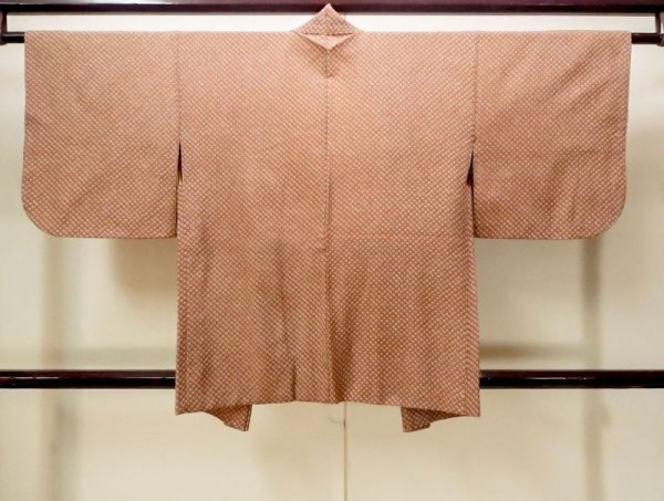 画像2: N0305A  女性用 羽織  シルク(正絹)   茶色, かのこ 【中古】 【USED】 【リサイクル】 ★★☆☆☆ (2)