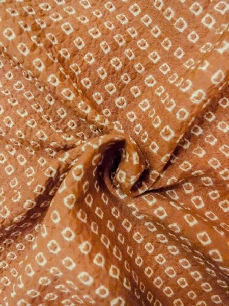 画像10: N0305A  女性用 羽織  シルク(正絹)   茶色, かのこ 【中古】 【USED】 【リサイクル】 ★★☆☆☆ (10)