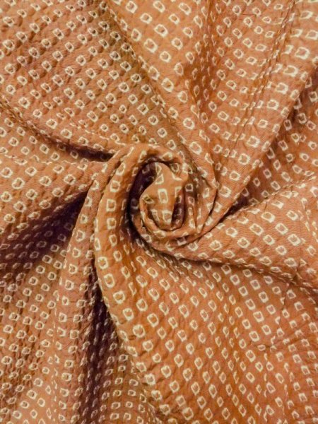 画像11: N0305A  女性用 羽織  シルク(正絹)   茶色, かのこ 【中古】 【USED】 【リサイクル】 ★★☆☆☆ (11)