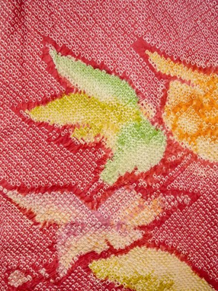 画像3: N0305B Mint  女性用 羽織  シルク(正絹)   赤色, 鳥 【中古】 【USED】 【リサイクル】 ★★★★☆ (3)