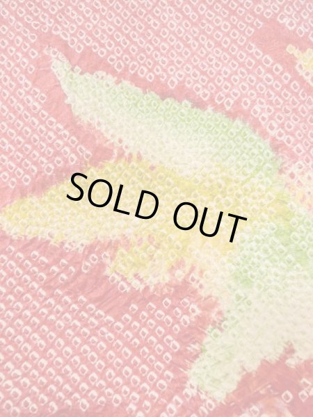 画像6: N0305B Mint  女性用 羽織  シルク（正絹）   赤色, 鳥 【中古】 【USED】 【リサイクル】 ★★★★☆ (6)