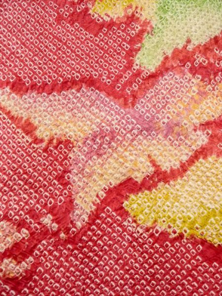 画像7: N0305B Mint  女性用 羽織  シルク(正絹)   赤色, 鳥 【中古】 【USED】 【リサイクル】 ★★★★☆ (7)