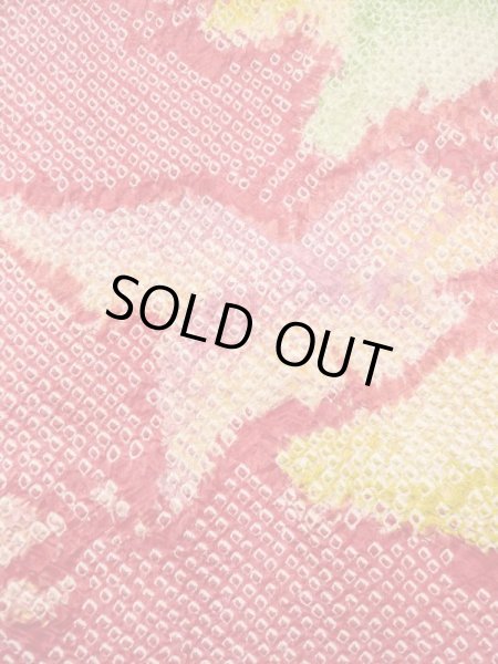 画像7: N0305B Mint  女性用 羽織  シルク（正絹）   赤色, 鳥 【中古】 【USED】 【リサイクル】 ★★★★☆ (7)