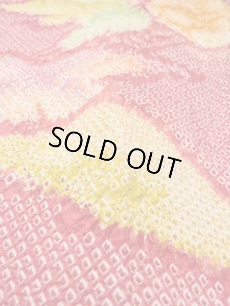 画像8: N0305B Mint  女性用 羽織  シルク（正絹）   赤色, 鳥 【中古】 【USED】 【リサイクル】 ★★★★☆ (8)