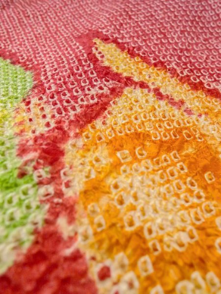 画像10: N0305B Mint  女性用 羽織  シルク(正絹)   赤色, 鳥 【中古】 【USED】 【リサイクル】 ★★★★☆ (10)