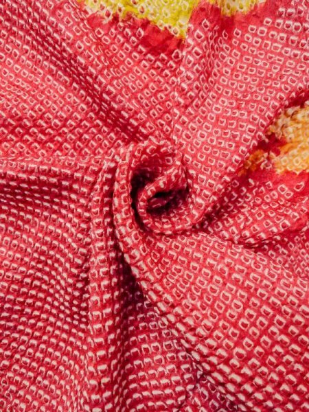 画像12: N0305B Mint  女性用 羽織  シルク(正絹)   赤色, 鳥 【中古】 【USED】 【リサイクル】 ★★★★☆ (12)