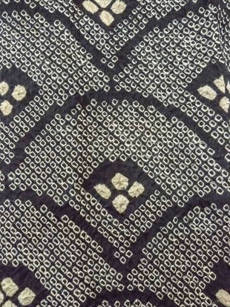 画像5: N0305C  女性用 羽織  シルク(正絹)   黒, 青海波 【中古】 【USED】 【リサイクル】 ★★★☆☆ (5)