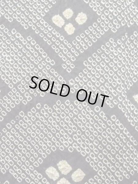 画像7: N0305C  女性用 羽織  シルク（正絹）   黒, 青海波 【中古】 【USED】 【リサイクル】 ★★★☆☆ (7)