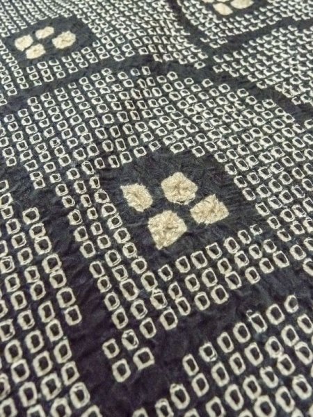 画像8: N0305C  女性用 羽織  シルク(正絹)   黒, 青海波 【中古】 【USED】 【リサイクル】 ★★★☆☆ (8)