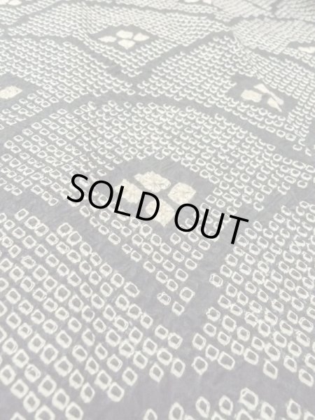 画像10: N0305C  女性用 羽織  シルク（正絹）   黒, 青海波 【中古】 【USED】 【リサイクル】 ★★★☆☆ (10)