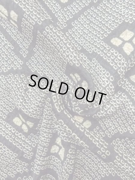 画像11: N0305C  女性用 羽織  シルク（正絹）   黒, 青海波 【中古】 【USED】 【リサイクル】 ★★★☆☆ (11)