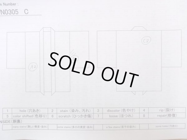 画像13: N0305C  女性用 羽織  シルク（正絹）   黒, 青海波 【中古】 【USED】 【リサイクル】 ★★★☆☆ (13)