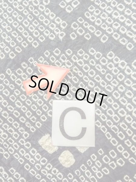 画像16: N0305C  女性用 羽織  シルク（正絹）   黒, 青海波 【中古】 【USED】 【リサイクル】 ★★★☆☆ (16)