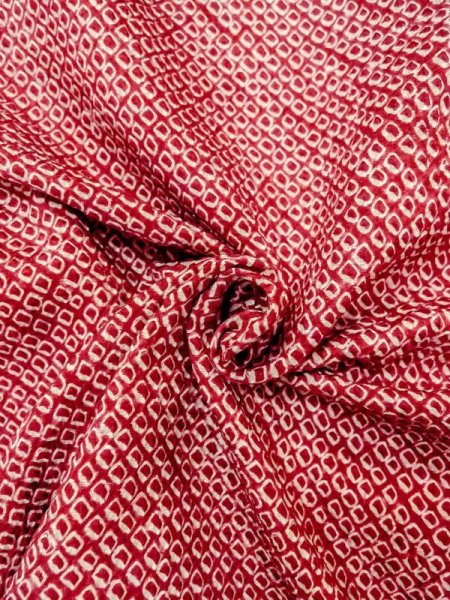 画像11: N0305F  女性用 羽織  シルク(正絹)   赤色, かのこ 【中古】 【USED】 【リサイクル】 ★★★☆☆ (11)