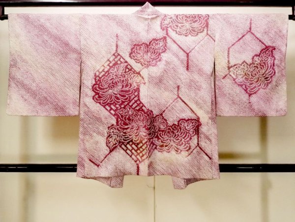 画像2: N0305K Mint  女性用 羽織  シルク(正絹)   藤色, 花 【中古】 【USED】 【リサイクル】 ★★★★☆ (2)