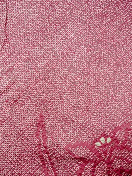 画像3: N0305L  女性用 羽織  シルク(正絹)  深い 桃色, あやめ 【中古】 【USED】 【リサイクル】 ★★★☆☆ (3)