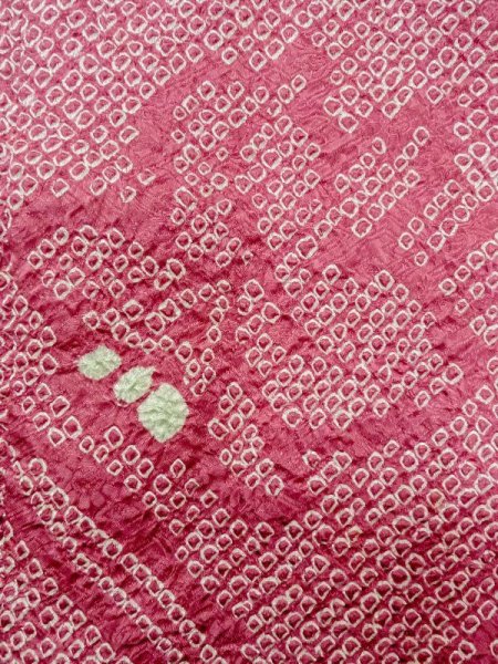 画像6: N0305L  女性用 羽織  シルク(正絹)  深い 桃色, あやめ 【中古】 【USED】 【リサイクル】 ★★★☆☆ (6)