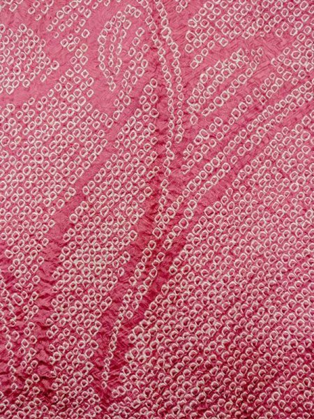 画像7: N0305L  女性用 羽織  シルク(正絹)  深い 桃色, あやめ 【中古】 【USED】 【リサイクル】 ★★★☆☆ (7)