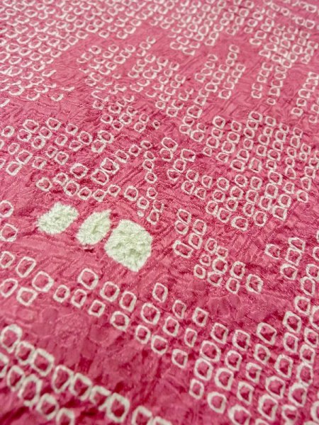 画像8: N0305L  女性用 羽織  シルク(正絹)  深い 桃色, あやめ 【中古】 【USED】 【リサイクル】 ★★★☆☆ (8)