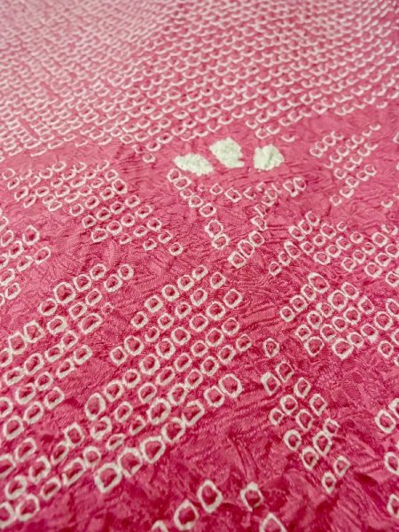 画像9: N0305L  女性用 羽織  シルク(正絹)  深い 桃色, あやめ 【中古】 【USED】 【リサイクル】 ★★★☆☆ (9)