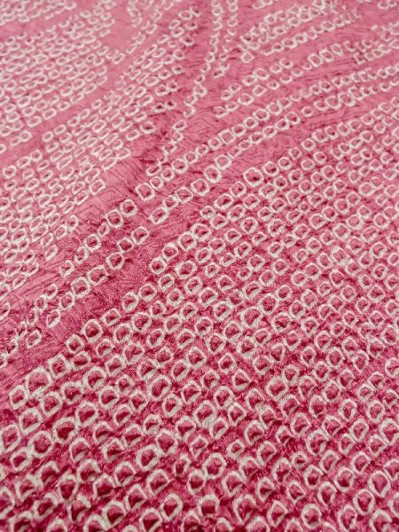 画像10: N0305L  女性用 羽織  シルク(正絹)  深い 桃色, あやめ 【中古】 【USED】 【リサイクル】 ★★★☆☆ (10)