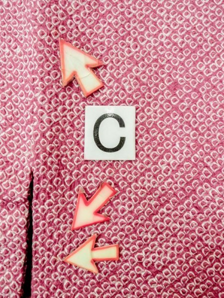 画像16: N0305L  女性用 羽織  シルク(正絹)  深い 桃色, あやめ 【中古】 【USED】 【リサイクル】 ★★★☆☆ (16)